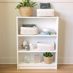 NaturalCozy 13.5”x8.5”x5.5” Rectangle Storage Baskets for Shelves 3 Pack | Cotton Rope Woven Small Baskets for Organizing | Small Storage Bins for Nursery, Bathroom, Closet, Shelf, Decorative