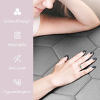 Hearth & Harbor Twin XL Size Quilted Fitted Mattress Pad Cover, 100% Waterproof Mattress Protectors, College Dorm Room Essentials, Deep Pocket Fitted Mattress Cover 8" - 21", Gray