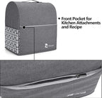 Yarwo Stand Mixer Cover Compatible with 6-8 Quart KitchenAid Mixer, Protective Dust Cover with Top Handle and Pockets for Accessories, Gray with Arrow