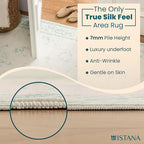 Istana 3x5 Area Rug - Green Modern Rugs for Living Room 3x5 - Foldable Rugs for Bedroom/Living Room Rug - Stain Resistant Washable Rug - Eco-Friendly Small Area Rugs