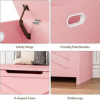 GarveeHome 30 in Storage Chest, Wooden Storage Bench with Safety Hinge, Easy Assembly, Large Shoe Bench for Entryway, Living Room, Bedroom