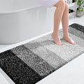 OLANLY Bathroom Rugs Mat 50x30, Extra Soft Absorbent Microfiber Bath Rugs, Rubber Backing, Quick Dry, Machine Washable Bath Mats for Bathroom Floor, Tub and Shower, Home Decor Accessories, Black