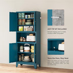YAUWOH 69" Tall Metal Pantry Cabinet