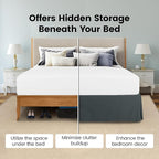 Utopia Bedding King Bed Skirt - Soft Quadruple Pleated - Easy Fit with 16 Inch Tailored Drop - Hotel Quality, Shrinkage and Fade Resistant (King, Grey)