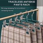 14Inch Pants Hangers with Clips 10 Pack Adjustable Skirt Hangers for Women Non-Slip Trousers Hanger for Jeans Shorts Clothes Hanger for Pants Heavy Duty Space Saving，Green