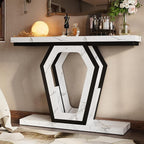 FUSUNBAO 47.3" Console Table, Openwork Bracket Sofa Table, Wood Narrow Entryway
