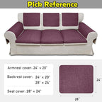 Couch Arm Covers, Waterproof Armrest Cover for Sofa, Armchair, Loveseat, Non-Slip Recliner Arm Cover, Sofa Arm Covers, Headrest Covers, Arm Chair Covers Set of 2 (Burgundy, 28"×24")