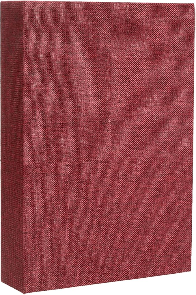 uxcell Decorative Books, 8.7 x 5.9 Linen Fake Books for Decoration Faux Decor Book for Modern Aesthetic Home Office Coffee Table Shelf Desktop Display, Wine Red