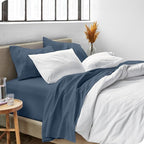 Bare Home Ultra-Soft Full XL Sheet Set - Luxury 1800 - Hydro-Brushed - Deep Pockets - Easy Fit - 4 Piece Set - Bedding Sheets & Pillowcases (Full XL, Bering Sea)