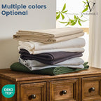 100% Linen Sheets California King Size,Breathable & Durable 4-Piece Bed Flax Sheet Set,Soft All-Season Bedding for Hot Sleepers 16" Deep Pocket Oeko-TEX Certified,（Cal King, Dusty Blue）