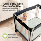 Pack and Play Sheets Fitted - 2-Pack Mini Crib Sheets for Pack N Play Mattress 38x26, Soft & Cozy, Neutral Toddler Playard Bedding, Snug Fitted Mini Baby Crib Mattress Cover Boy, Girl (Lune Mystic)