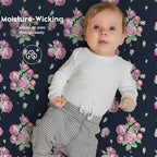 Yoofoss Pack and Play Sheets Fitted, Mini Crib Sheets 2-Pack for Pack N Play Mattress, Stretchy Playard Sheet, Soft and Breathable (Pink+Cherry)