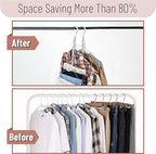 Mr. Pen- Space Saving Hangers for Clothes, 12 pcs, Pastel Horizon Colors, Plastic Multi Clothes Hangers Space Saving, 5 Slots, 360° Rotating Hooks