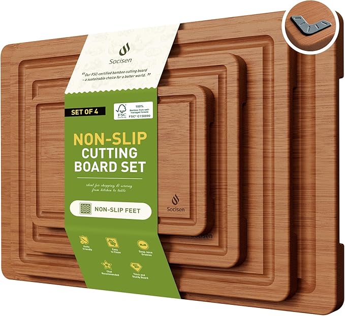 Bamboo Cutting Board Set Non Slip Feet Over Sink Father Day Dad Parents Papa Stepdad Pappy Poppy Pawpaw Who Want Nothing Everything Future Groom Bride Law Christmas Xmas