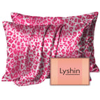 LYSHIN Silk Pillow Cases Standard Size with Hidden Zipper, Silver Grey