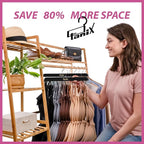 2 Pack Tank Top Hangers Space Saving, Bra Hangers for Closet Organizer, Bra Organizer for Closet, Space Saving Organizers and Storage for Dorm & Apartment for Tankto (Black)