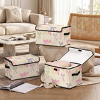Stackable Storage Bins with Lids,Closet Organizers Fabric Box for Home and Office,Blanket Clothes Organizers,Under Bed Storage Containers 3 Pack