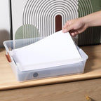 novelinks Clear Plastic Storage Bins with lids, Stackable Storage Containers, Durable Craft Storage Boxes, Organization Containers for Home Office (10 Quart 4 Pack Brown)