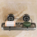 Suction Cup Soap Dish, Wall Mounted No Drilling Bathroom Soap Holder, Removable Soap Tray for Shower, Black