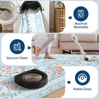 GarveeHome 3x5 Small Area Rug for Bedroom Floral Washable Rugs Non Slip Stain Resistant Living Room Throw Carpet Low Pile Dining Room Blue Area Rug Butterfly Bow Rugs for Nursery Home Decor, 3x5