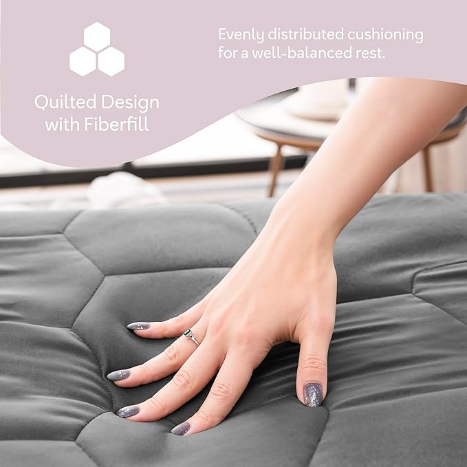 Hearth & Harbor 12 Pack Twin XL Size Quilted Fitted Mattress Pad Cover, 100% Waterproof Mattress Protectors, College Dorm Room Essentials, Deep Pocket Fitted Mattress Cover 8" - 21", Gray