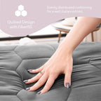Hearth & Harbor 12 Pack Twin XL Size Quilted Fitted Mattress Pad Cover, 100% Waterproof Mattress Protectors, College Dorm Room Essentials, Deep Pocket Fitted Mattress Cover 8" - 21", Gray