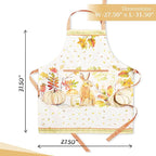Maison d' Hermine 100% Cotton Apron for women with Pocket Kitchen Chef Apron for Men Cooking Mothers Day Gifts