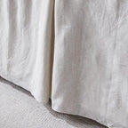 Simple&Opulence Premium Linen Bed Skirt Basic Style 18 inch Tailored Drop Dust Proof Easy Fit Breathable (18'' Basic-Linen, King)