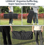 36 Inch Large Duffle Bag for Travel - 100L Extra Large Heavy Duty Duffel Bag with 2 Sides Handles, Sport Equipment Storage Bag for Camping-Black