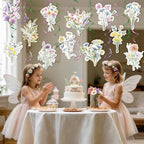 Wildflower Hanging Swirls - 30Pcs Wildflower Ceiling Hanging Decorations Floral Hanging Streamers for Spring Flower Garden Themed Party Supplies