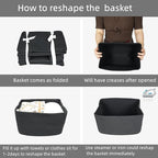 Cotton Rope storage Basket Bins 15X10X9.3“ Woven Basket for Organizing Shelves Rectangle Decorative Baskets For storage Clothes Toys Books Towels Square Wicker Nursery basket organizer 3 pack black