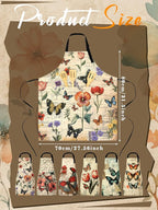 Bencailor 6 Pcs Spring Kitchen Aprons with Pockets Flower Rooster Bee Butterfly Sunflower Summer Aprons Bulk for Women(Classic Color,Butterfly)