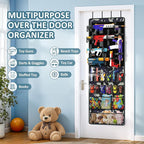 Over The Door Organizer for Toy Guns, Toy Storage, Toys Organizer with Pockets, Hook&Loop Straps for Foam Blasters, Darts, Goggles, Hanging Toys Gun Storage for Kid Rooms, Play rooms, Camouflage