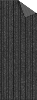 Ottomanson 2'7" x 16' Hallway Runner with Scraper Pile - Extra Durable Non-Slip Rug Mat for Indoor & Outdoor Use - Ideal for Kitchen, Entryway & Garage - High-Traffic Carpet, Black