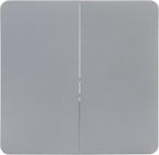 Flash Furniture Dunham 2.83' Square Plastic Folding Event Table with Carrying Handle, Bi-Fold Portable Banquet Table for Indoor/Outdoor Events, Gray