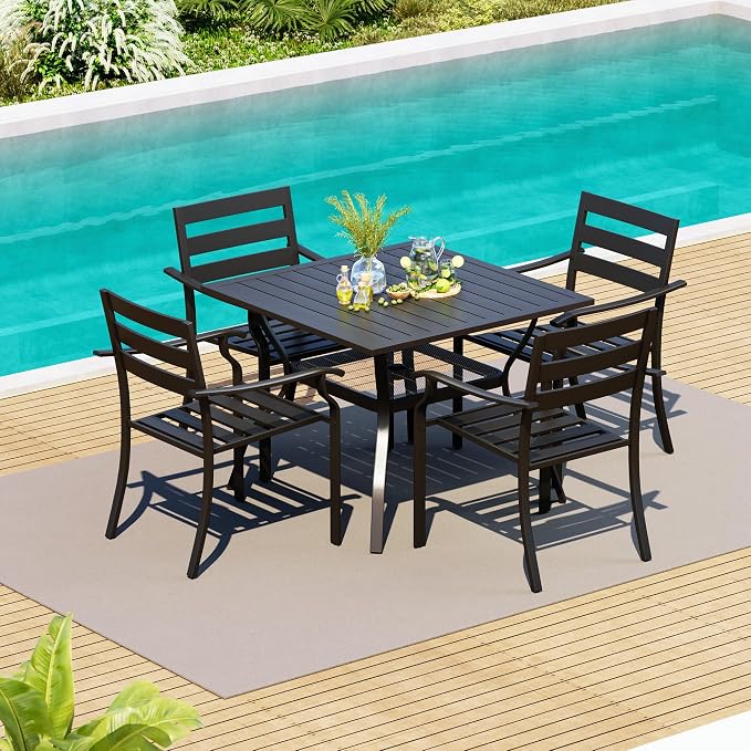 HOMREST 5 Piece Outdoor Patio Dining Set