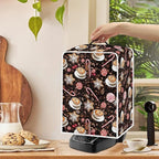 Coffee Maker Cover Christmas Coffee Machine Dust Cover Washable Folding Xmas Kitchen Decoration