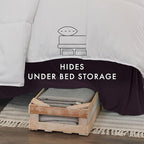 Linen Market Bed Skirt - Ultra Soft Microfiber - Easy Fit with 14 Inch Tailored Drop - Hotel Quality, Shrinkage & Fade Resistant - Bed Cover - Queen Bed Set - Bedroom Décor - (Queen, Purple)