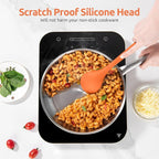 Silicone Kitchen Cooking Utensil Set: U-Taste 600ºF Heat Resistant 13.6in Extra Long Kitchen Tools, Food-Grade Non-Stick Spatula Turner Spoon Ladle for Stir Frying, Serving, Mixing (5 Pieces, Orange)