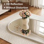 Antok Full Length Over-the-Door Hanging Mirror - Freestanding Wall Mount Leaning Body Mirror for Bedroom Living Room Entryway, 48" L x 14" W, White