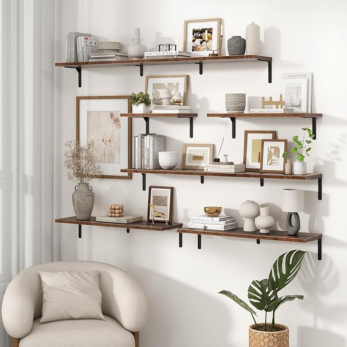 Fun Memories Deep Floating Shelves, 16W x 8D Floating Shelves Set of 2