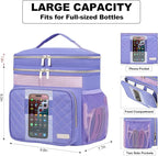 Portable Shower Caddy College Dorm Essentials, Large Toiletry Bag for Women Men, 2 Layers Quickly Dry Mesh Bathroom Tote Bag, Hanging Makeup Organizer Bag for Travel, Gym, Camping (Purple)