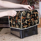 Mushroom Printed 4 Slice Kitchen Machine Covers, Dustproof Toaster Cover Fits Most Standard Toaster, Small Kitchen Appliance, Bread Maker Protector