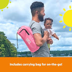 Bright Starts Pop 'N Sit Portable Booster, Indoor/Outdoor Use, Floor Seat with Feeding Tray, Pink, 6 Mos - 3 Yrs
