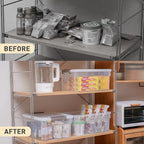 CITYLIFE 6 Packs 17 QT Plastic Storage Bins with Lids Large Stackable Storage Containers for Organizing Clear Storage Box for Garage, Closet, Classroom, Kitchen