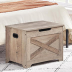 GarveeHome 23.6 in Storage Chest, Wooden Storage Bench with Safety Hinge, Easy Assembly, Large Shoe Bench for Entryway, Living Room, Bedroom