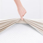 Hearth & Harbor Twin Size Quilted Fitted Mattress Pad Cover, 100% Waterproof Mattress Protectors, Deep Pocket Fitted Mattress Cover 8" - 21" (39" x 75", Beige Cream)