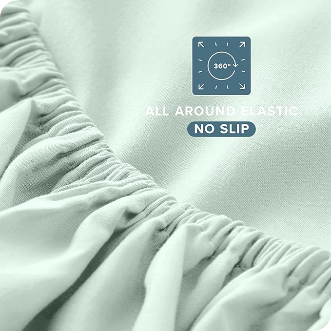 Bare Home King Sheet Set - Luxury 1800 Ultra-Soft Microfiber King Bed Sheets - Double Brushed - Deep Pockets - Easy Fit - 4 Piece Set - Bedding Sheets & Pillowcases (King, Spring Mint)