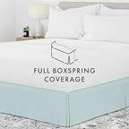Linen Market Bed Skirt - Ultra Soft Microfiber - Easy Fit with 14 Inch Tailored Drop - Hotel Quality, Shrinkage & Fade Resistant - Bed Cover - Twin Bed Skirts - Bedroom Décor - (Twin, Aqua)