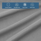 Twin Fitted Sheet Only, Super Soft & Cozy Twin Size Bed Sheets for Boys Kids with Deep Pocket to 14 Inch, Cooling Jersey Mattress Bottom Sheets,Shrinkage & Stain Resistant, Wrinkle Free, Gray